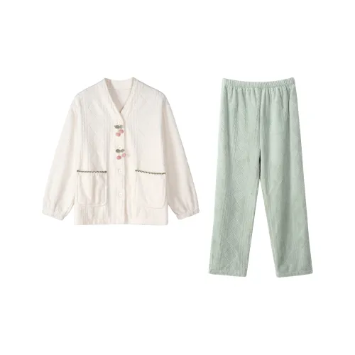 XUANZHITING Экрю Женские Пижамные Комплекты