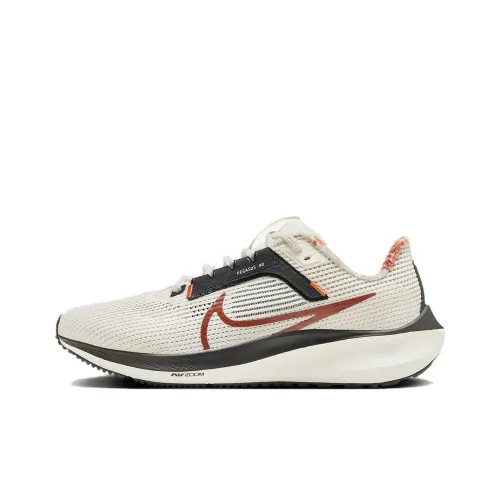 Nike Air Zoom Pegasus 40 Устойчивый к истиранию Низкий Топ Повседневные Беговые кроссовки Женские Белый Черный Оранжевый