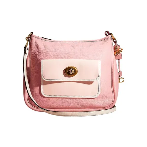 COACH Cary Галька Кожа Тоут Сумка Сумка для покупок Сумки через плечо Сумка через плечо Обычная Женская Латунь и Пузырьки Конфетный цвет