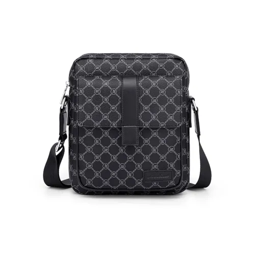 MashaLanti Рюкзак из ПВХ и синтетической кожи портфель сумка через плечо средний мужской черный