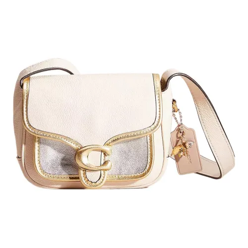 COACH Tabby Телячья кожа Сумка через плечо Сумка на плечо Женская Латунь Мел