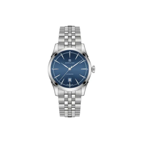 HAMILTON Автоматический Механический Часы Мужские 42 мм Синий Циферблат Корпус из Нержавеющей Стали Ремешок из Нержавеющей Стали