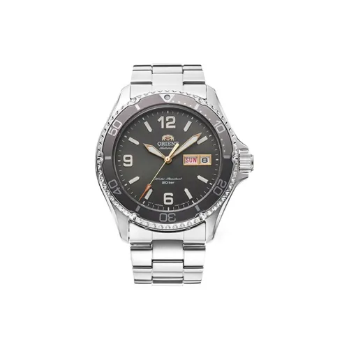 ORIENT Автоматический Механический Механизм Нержавеющая Сталь Ремешок Часы Мужские Черный Циферблат RA AA0819N