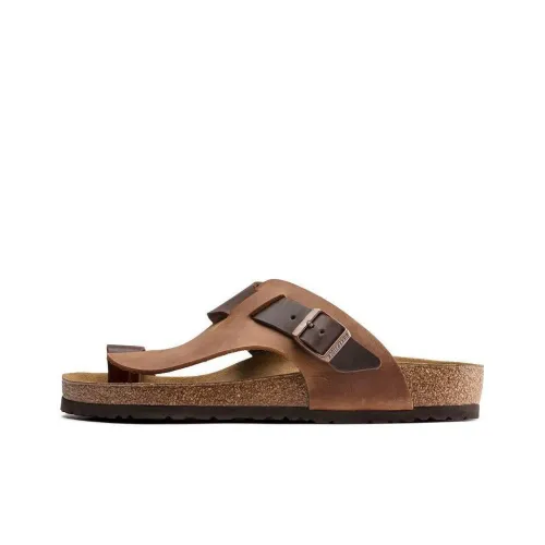Birkenstock Slip-Resistant Antibacterial Flip-Flops Men's Brown Regular Биркенсток Slip-Resistant Antibacterial Шлепанцы Мужские Коричневый Стандартный