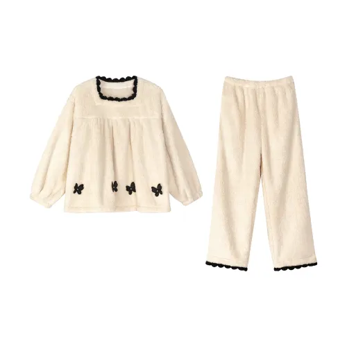 XUANZHITING Светло-бежевый Женские Пижамные комплекты