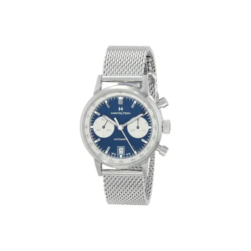 HAMILTON Автоматический Механический Механизм Мужские Часы 40 мм Синий