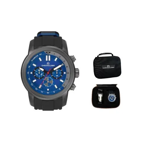 CHRONOLOGIA Кварцевый механизм Мужские часы 45,5мм*45,5мм*12мм Синий