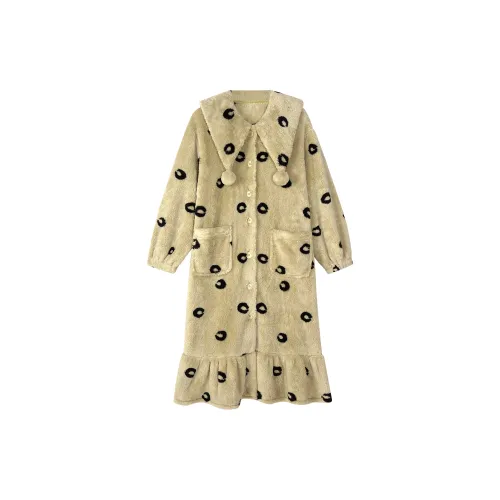 XUANZHITING Женские банные халаты горохово-зеленого цвета