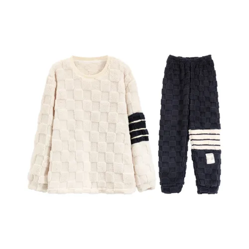 Lan Miao MLC Флис Мужской 12016 Экрю Мужские Пижамные Комплекты