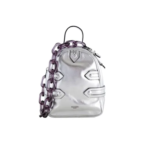 MOSCHINO Кожа Рюкзак Стандартный Женские Серебристый