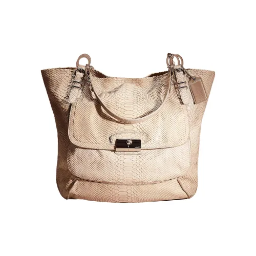 COACH Kristin Кожа Тоут Сумка Сумка для покупок Сумка Большая Женская Тауповая