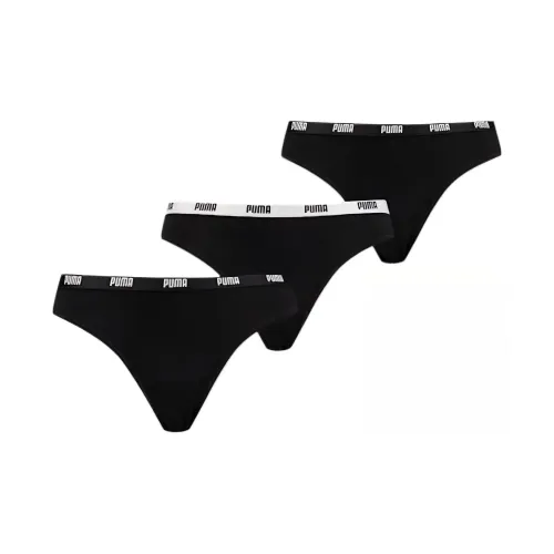 PUMA Женские STRING 3 шт Трусы Женские 3 шт Черный