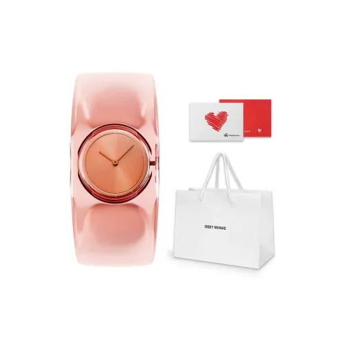 ISSEY MIYAKE O Series Кварцевый механизм Акриловый ремешок Часы для женщин Апельсиновый циферблат Часы SILAW003