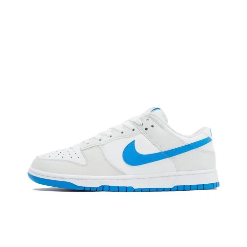 Nike Dunk Low Топ Скейтборд Кроссовки Мужские Белые Синие