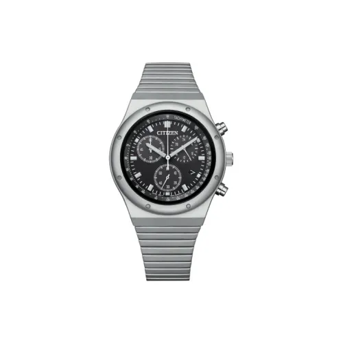 CITIZEN Кварцевый механизм нержавеющая сталь ремешок унисекс черный циферблат модель AT2540 57E