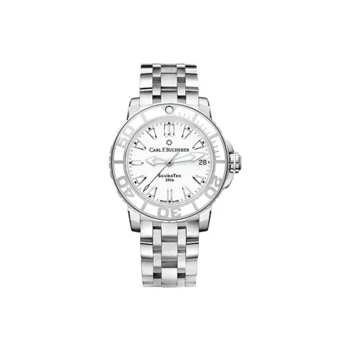 BUCHERER Автоматический Механический Механизм Женские Часы 36,5 мм Белый Циферблат Корпус из Нержавеющей Стали Ремешок из Нержавеющей Стали