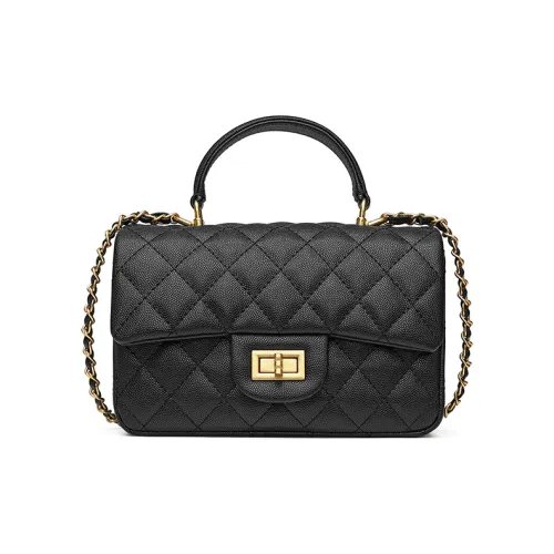 Playboy Сумка через плечо из крупнозернистой текстуры коровьей кожи средний размер женская черная розовая