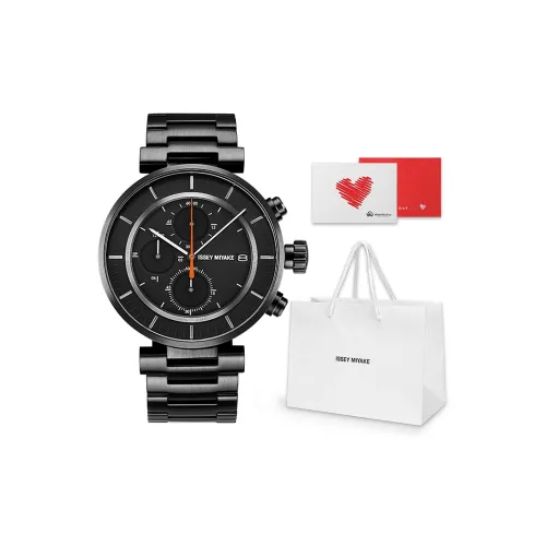 ISSEY MIYAKE Кварцевый механизм нержавеющая сталь ремешок часы 43 мм унисекс черный циферблат модель SILAY002