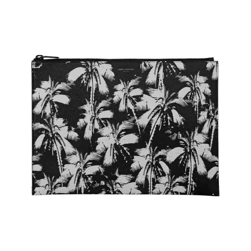 SAINT LAURENT GRAIN LEATHER Клатч Мужской Многоцветный