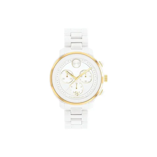 MOVADO Bold Verso Collection Кварцевый механизм Женские часы 40 мм Белый циферблат Керамические корпуса Керамический ремешок