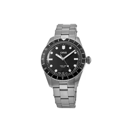 Oris Автоматический Механический Часы Мужские Циферблат 40 мм Черный Нержавеющий Стальной Корпус Нержавеющий Стальной Ремешок