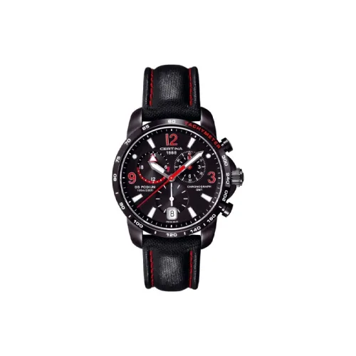 Certina DS Podium GMT Collection Кварцевый механизм Мужские часы Часы 42 мм Черный циферблат