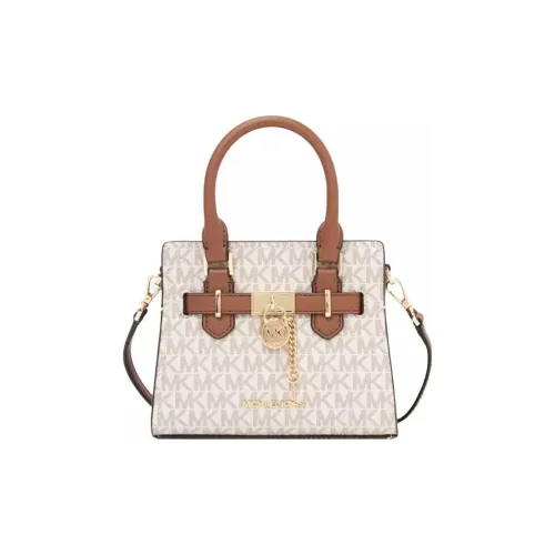 MICHAEL KORS Hamilton Series PVC с коровьей кожей Тоут Сумка Сумка для покупок Сумка Сумка через плечо Мини Женская Ваниль