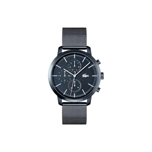 LACOSTE Мужские часы Кварцевый механизм Ремешок из нержавеющей стали 44 мм Синий циферблат