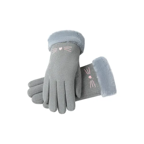 YOUYOULAN Полиэстеровый трикотаж Перчатки Женские