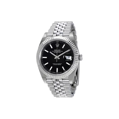 ROLEX Автоматический Механический Часы Мужские 41 мм Черный Циферблат Корпус из Нержавеющей Стали Ремешок из Нержавеющей Стали