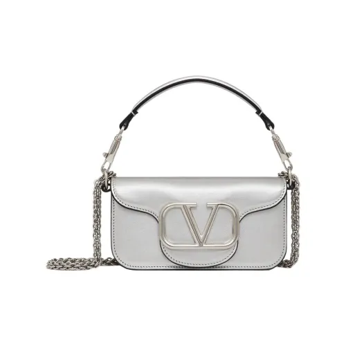 Valentino Locò Телячья кожа Сумка через плечо Сумка Мини Women's Silver