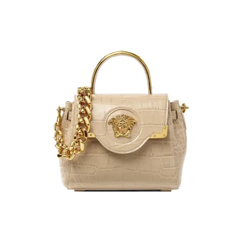 VERSACE La Medusa Сумка через плечо из коровьей кожи маленькая сумка женская бежевая