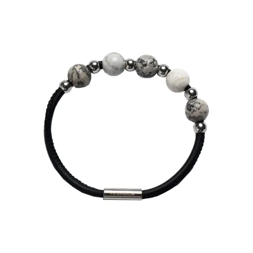 FEIBRAND Телячья кожа Нержавеющая сталь Камень с картой Бирюзовый Наручные повязки Унисекс