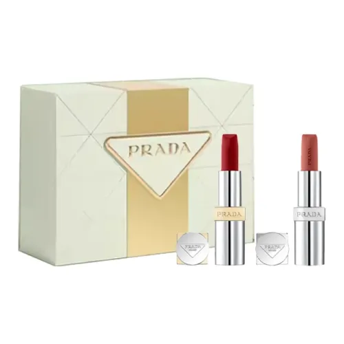 PRADA Ограниченный DUAL Цвет Красный Коробка Матовый Помада Матовый Легко Смесь Цвет лица Осветляющий