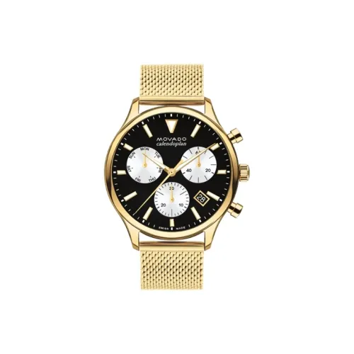 MOVADO Heritage Collection Кварцевый механизм Мужские часы Часы 43 мм Черный циферблат Корпус из нержавеющей стали