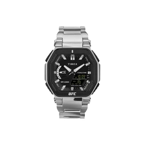 TIMEX UFC совместная модель Коллаборация STRENGTH Collection Кварцевые часы Нержавеющий стальной ремешок 45 мм
