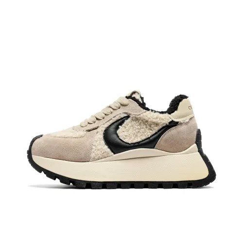 C°BANNER Высота Увеличивающий Термический Низкий Топ Повседневный Женский Абрикос