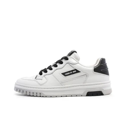 CERRUTI 1881 визуально увеличивает рост Низкие кроссовки для скейтбординга Мужские Черно-белые