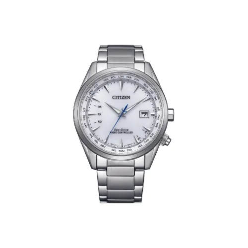 CITIZEN Светильник Кварцевый механизм Нержавеющая сталь Ремешок Часы Мужские Белый циферблат CB0270 87A