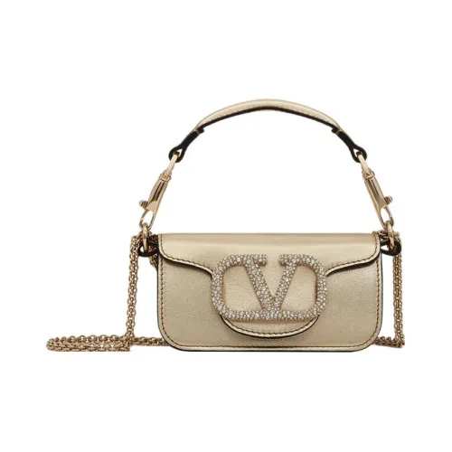 Valentino Locò Телячья кожа Сумка через плечо Сумка Extra Mini Женская Платиновый Кристальный