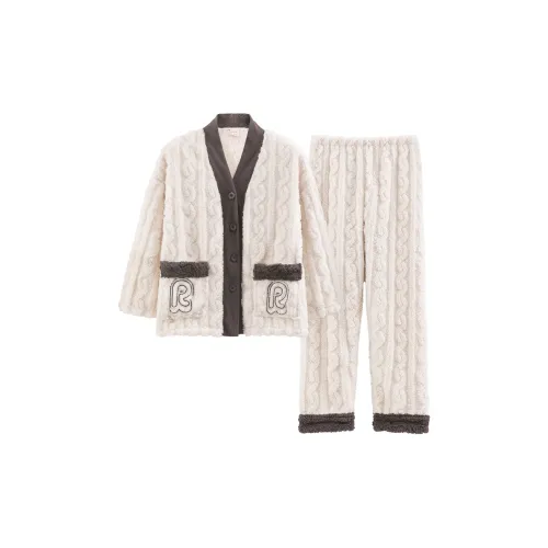 MIANQU Женские 6119 Белый Женские Пижамные комплекты