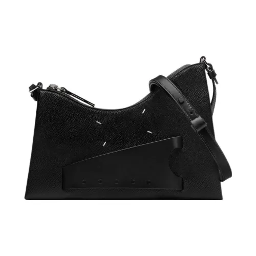 Maison Margiela Snatched GRAIN LEATHER Хобо Сумка Сумка через плечо Сумка на плечо Женская Черная