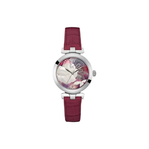 GUESS Наручные часы Кварцевый механизм Кожаный ремешок 34 мм Многоцветный циферблат Женские часы