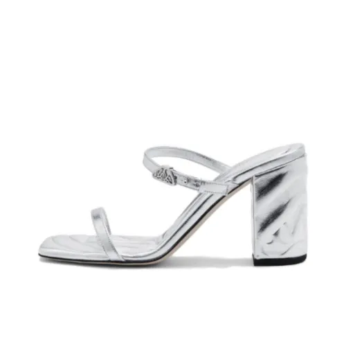 Alexander McQueen Слипоны Серебряные Женские