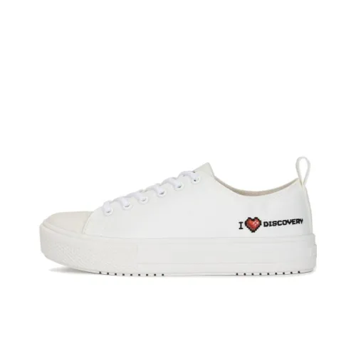 Discovery EXPEDITION Pixel Slip-Resistant Shock Absorbers Low-Top Скейтборд Кроссовки Unisex White