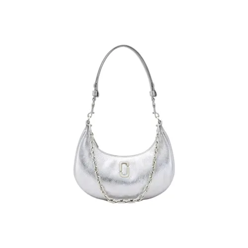 MARC JACOBS Кожа Полумесяц Сумка Портативная Сумка через плечо Сумка на плечо Женская Серебряная