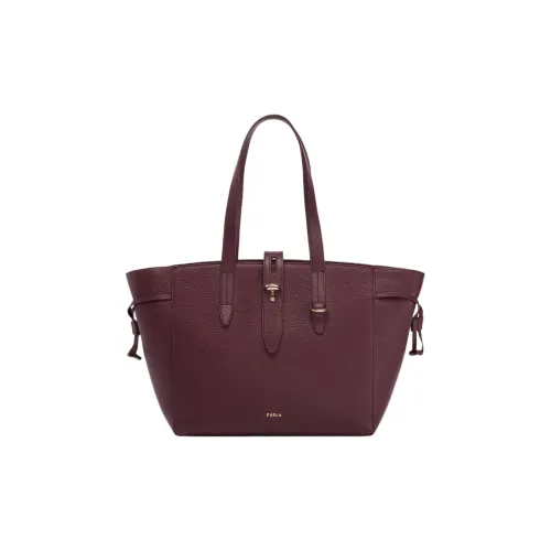 Furla Net Collection Рельефная Телячья Кожа Тоут Сумка Сумка для покупок Сумка через плечо Сумка среднего размера Женская Chianti Цвет