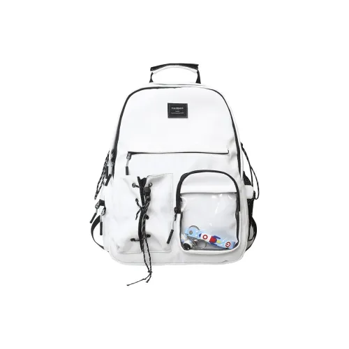 Deli Bear Нейлон Рюкзак Стандартный Унисекс Белый Черный