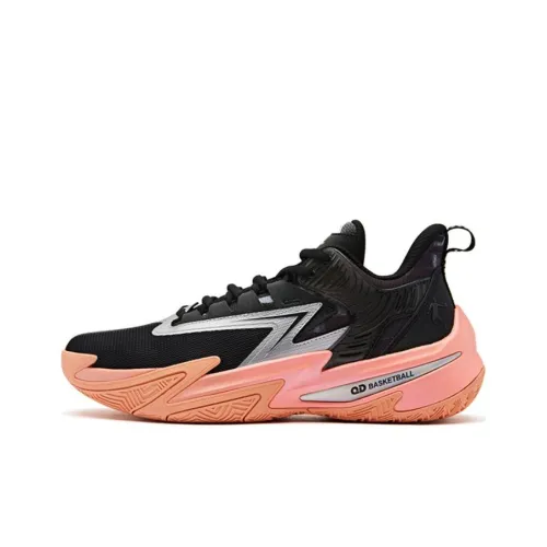 QIAODAN Sharp Thorn 7TEAM Амортизаторы Slip-resistant Низкие Баскетбольные кроссовки Мужские Черные