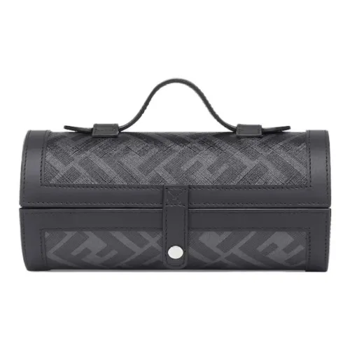 FENDI FF Ткань с кожаными вставками Украшение Shoe Care Kit Портативный мешок для хранения Мужской Черный